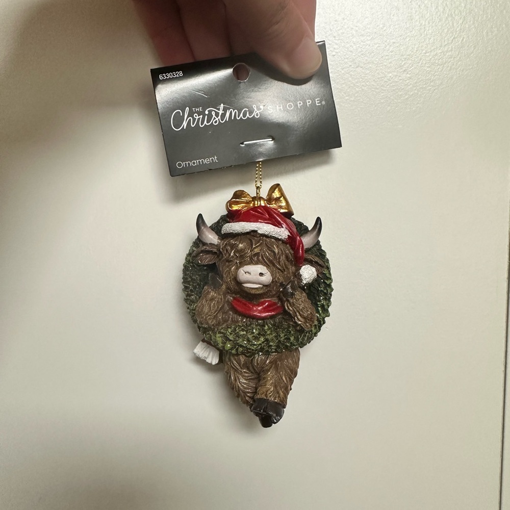 Hobby Lobby Festive Highland Cow Ornament